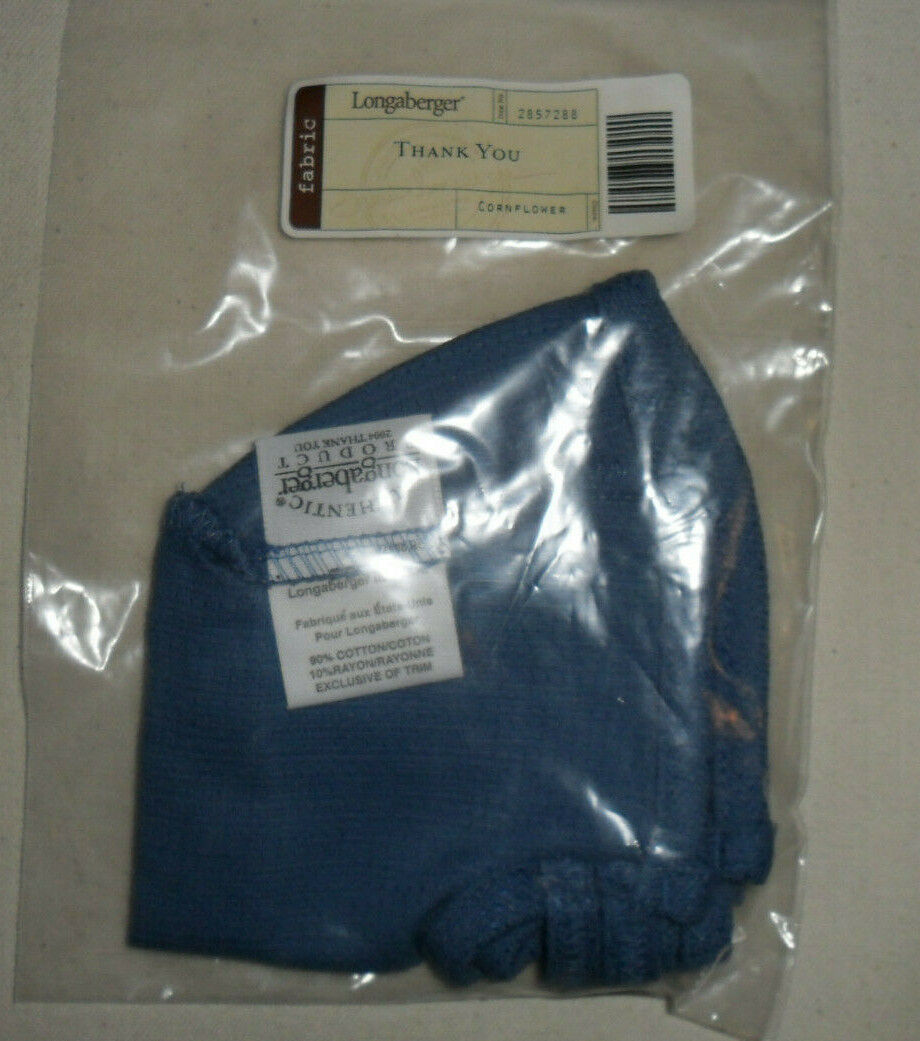 Longaberger 2004 Thank You Basket Fabric Liner in Cornflower #2857288 NEW