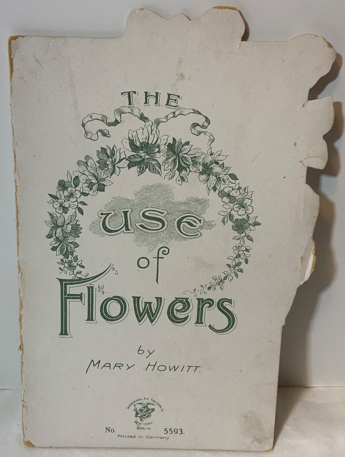 VTG Antique Ephemera “Use of Flowers” by Mary Howitt no. 5593 Poem Int’l Art Pub