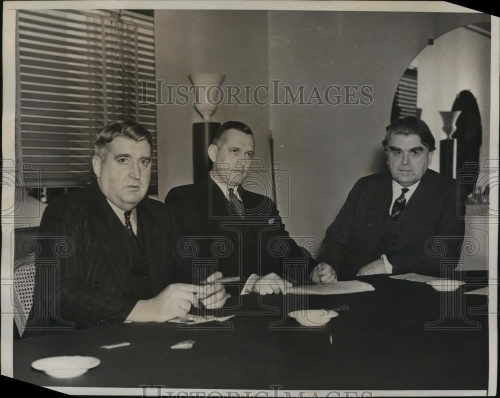 1939 Press Photo New York Labor Officials ONeill Steelman and Lewis NYC