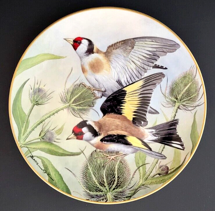 Goldfinch by Basil Ede Fine Porcelain Collector Plate 1984 Japan