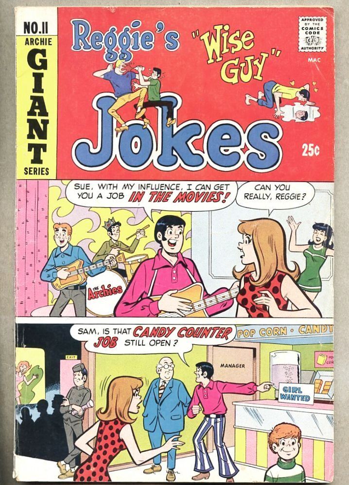Reggie's Wise Guy Jokes #11-1970 fn- 5.5 Giant-Size Archie Comics 