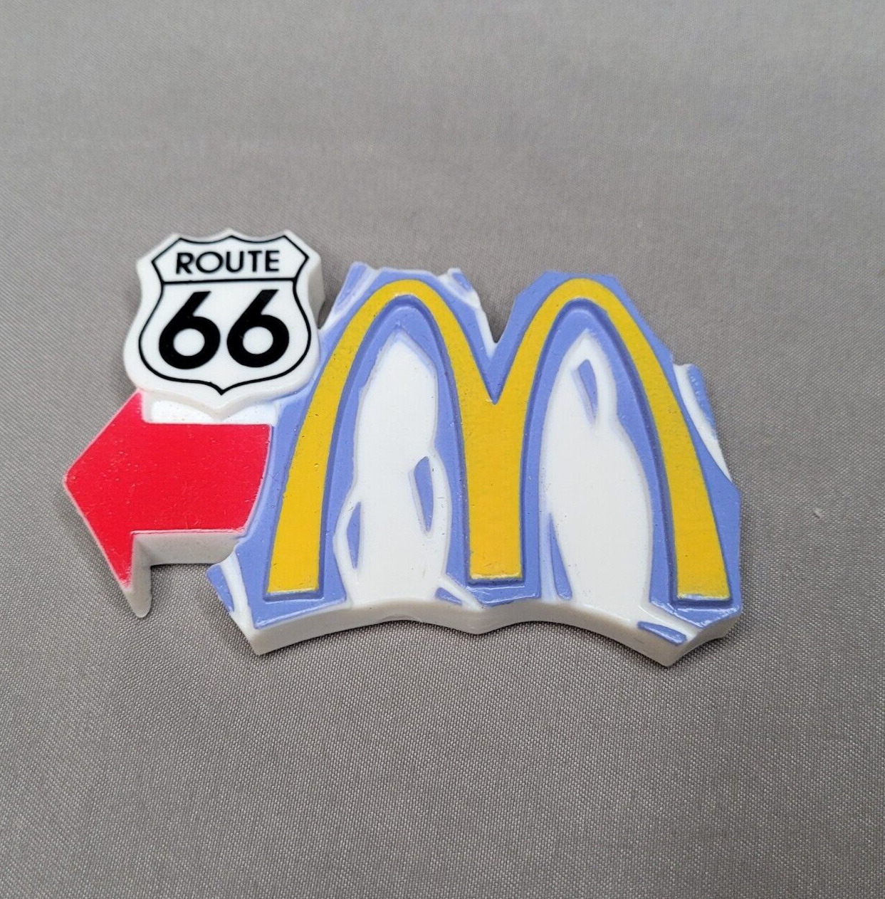 Vintage 1998 McDonalds Route 66 Magnet Retro Golden Arches Collectable Souvenir