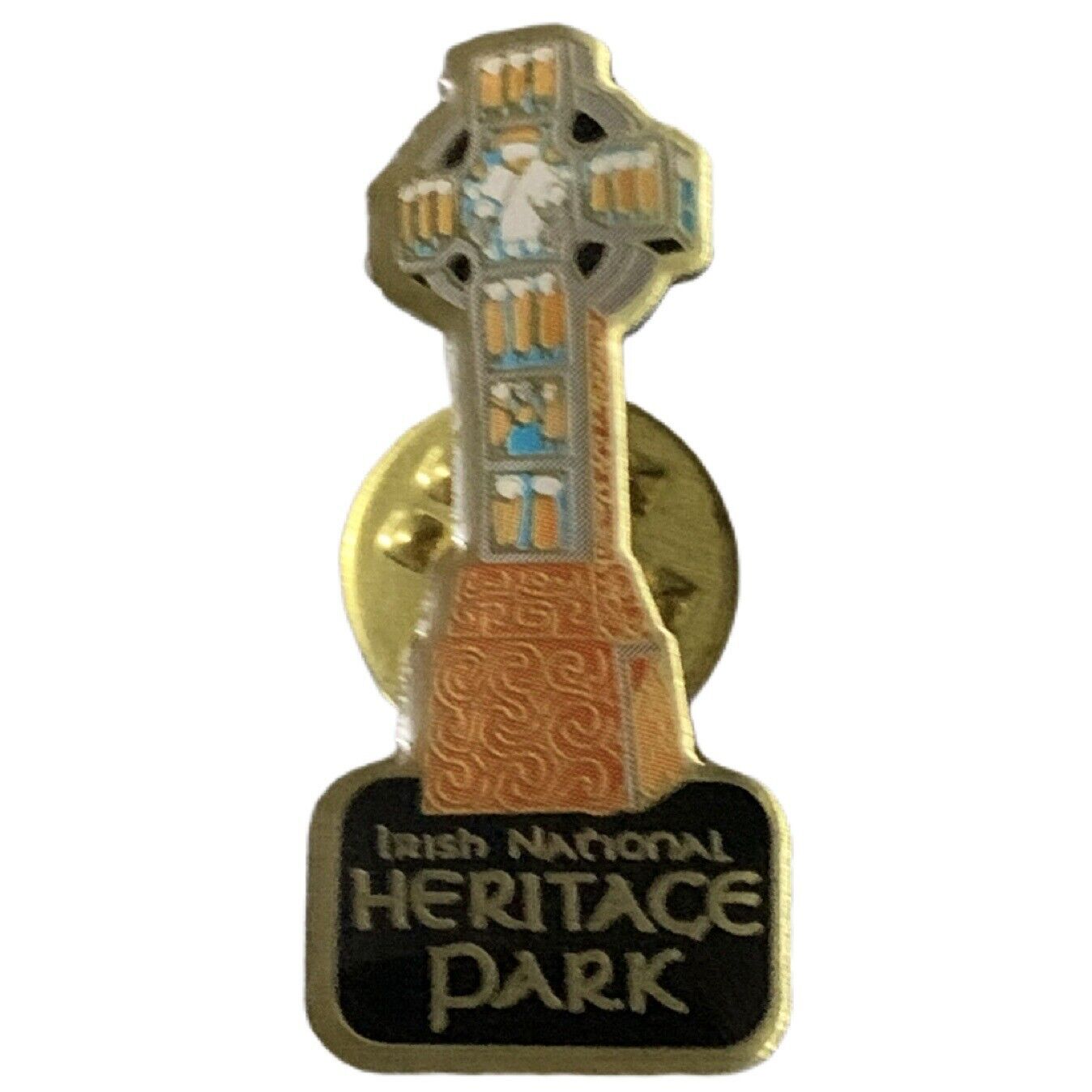 Irish National Heritage Park Celtic Cross Travel Souvenir Pin