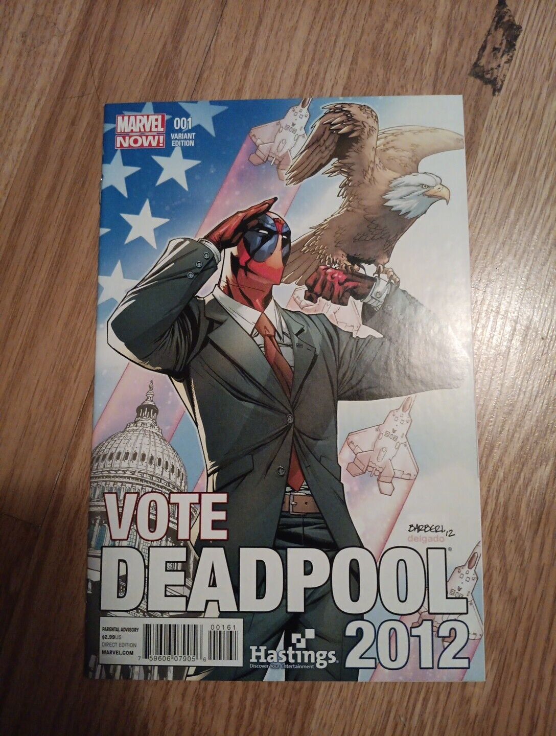 DEADPOOL #1 (2012) HTF Vote Deadpool Hastings Variant