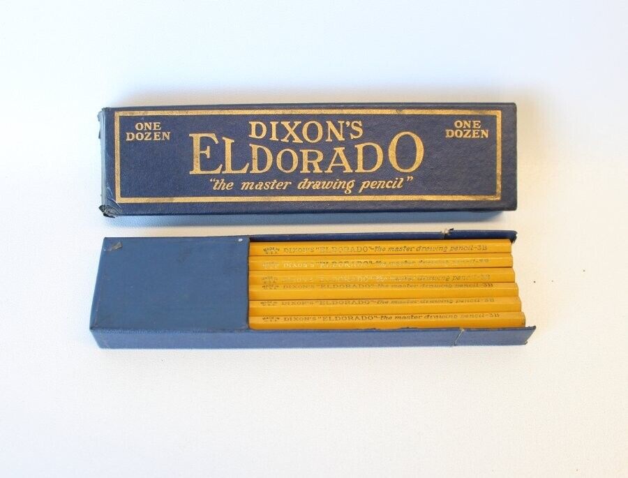 12 Vintage Joseph Dixon\'s Eldorado 3B The Master Drawing Pencil Made In USA NOS