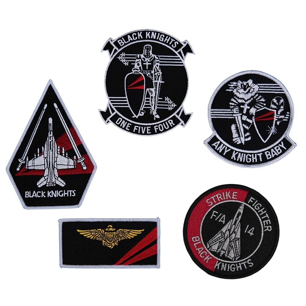 5PCS US Navy Strike Fighter Squadron 154 Patch VFA-154 Black Knight Insignia