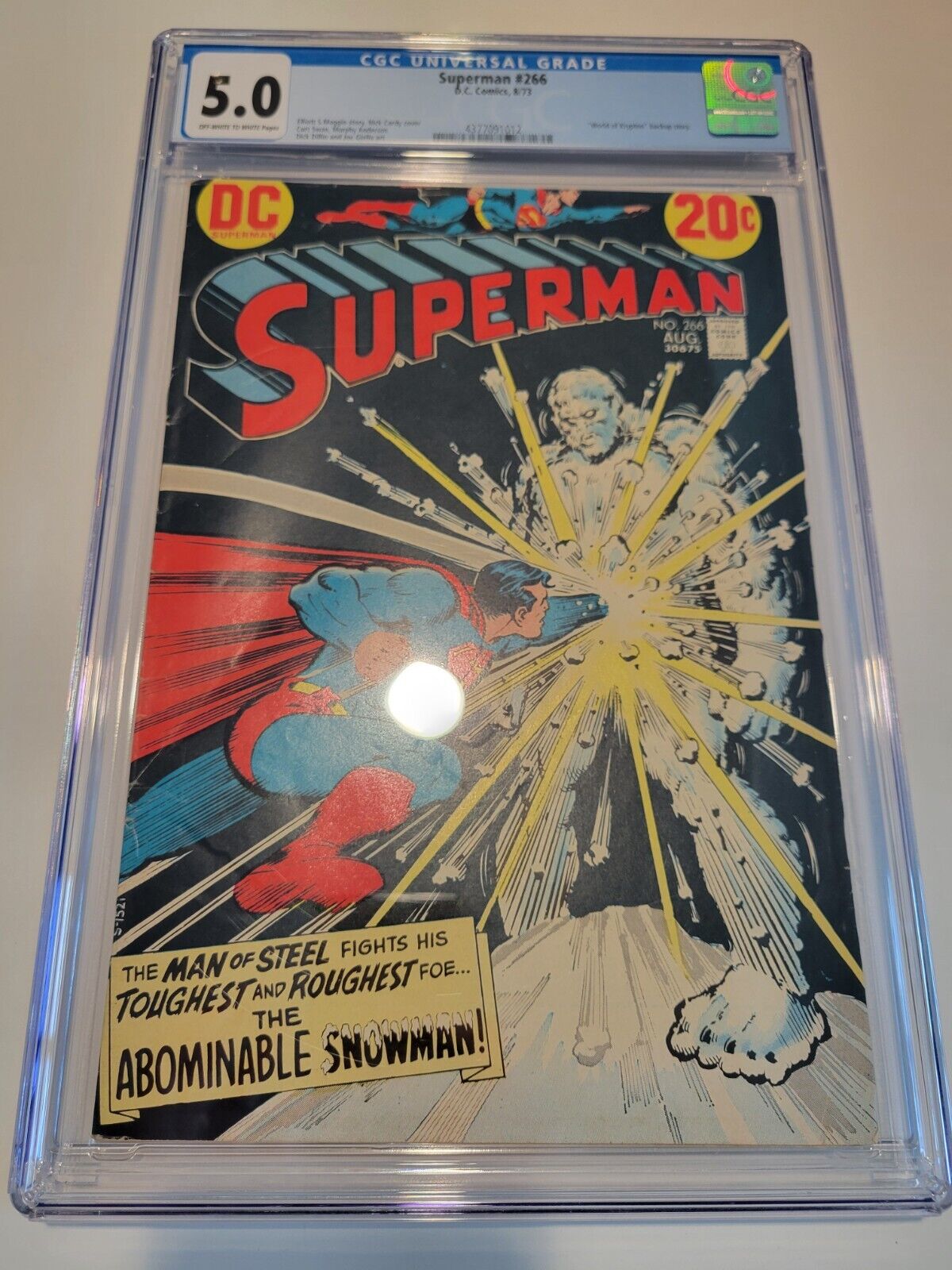 SUPERMAN #266 CGC 5.0 1973 Bronze Age Curt Swan 20 cent cover