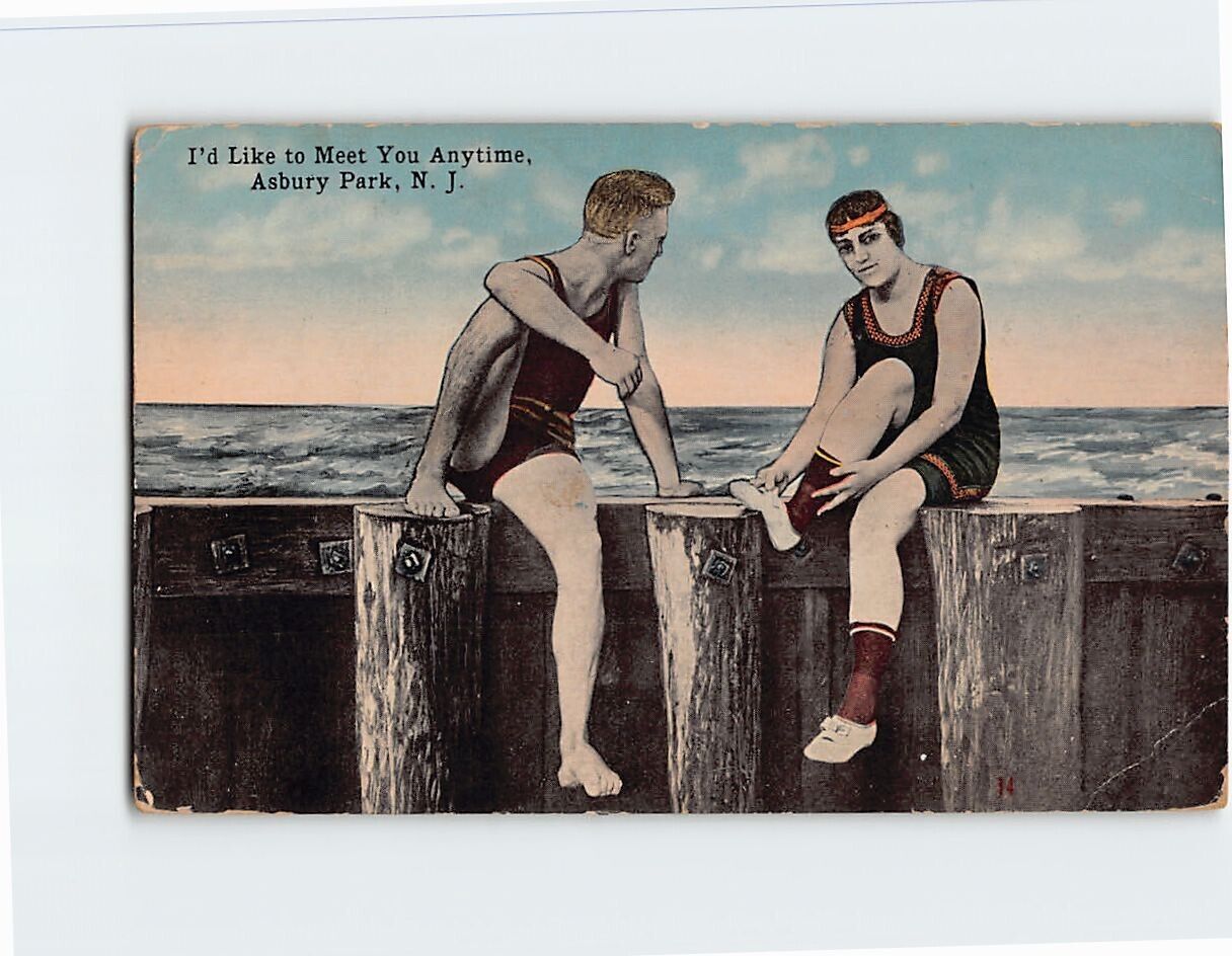 Postcard I'd Like to Meet You Anytime Asbury Park New Jersey USA