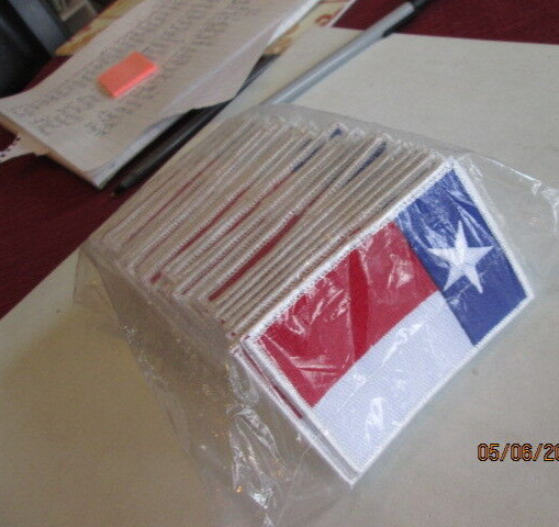 4 Embroidered Texas State Flag Iron On Sew On Patch biker Emblem approx 3\