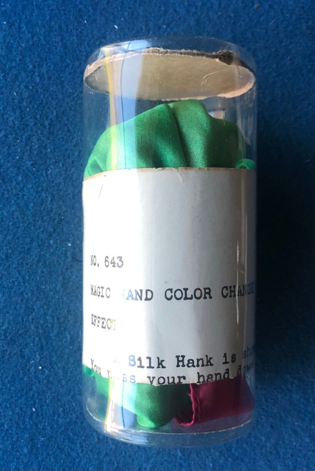 Vintage Magic Trick  Color Changing Handkerchief Golden\'s Magic Wand Circa 1960s