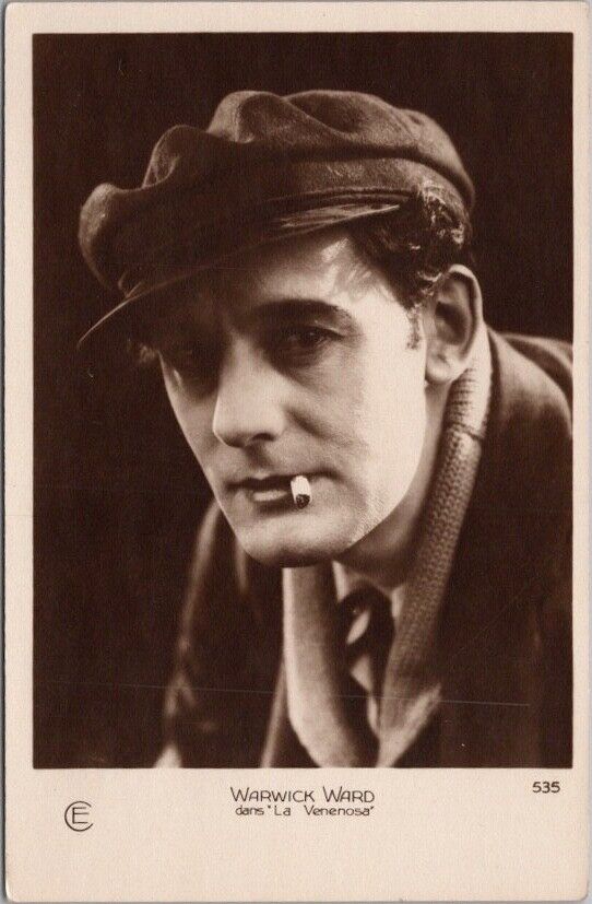 Vintage 1920s WARWICK WARD Real Photo RPPC Postcard English Stage Actor / Unused