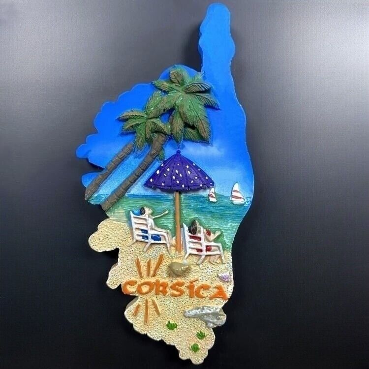 Corsica Island France Tourist Souvenir Gift 3D Resin Refrigerator Fridge Magnet