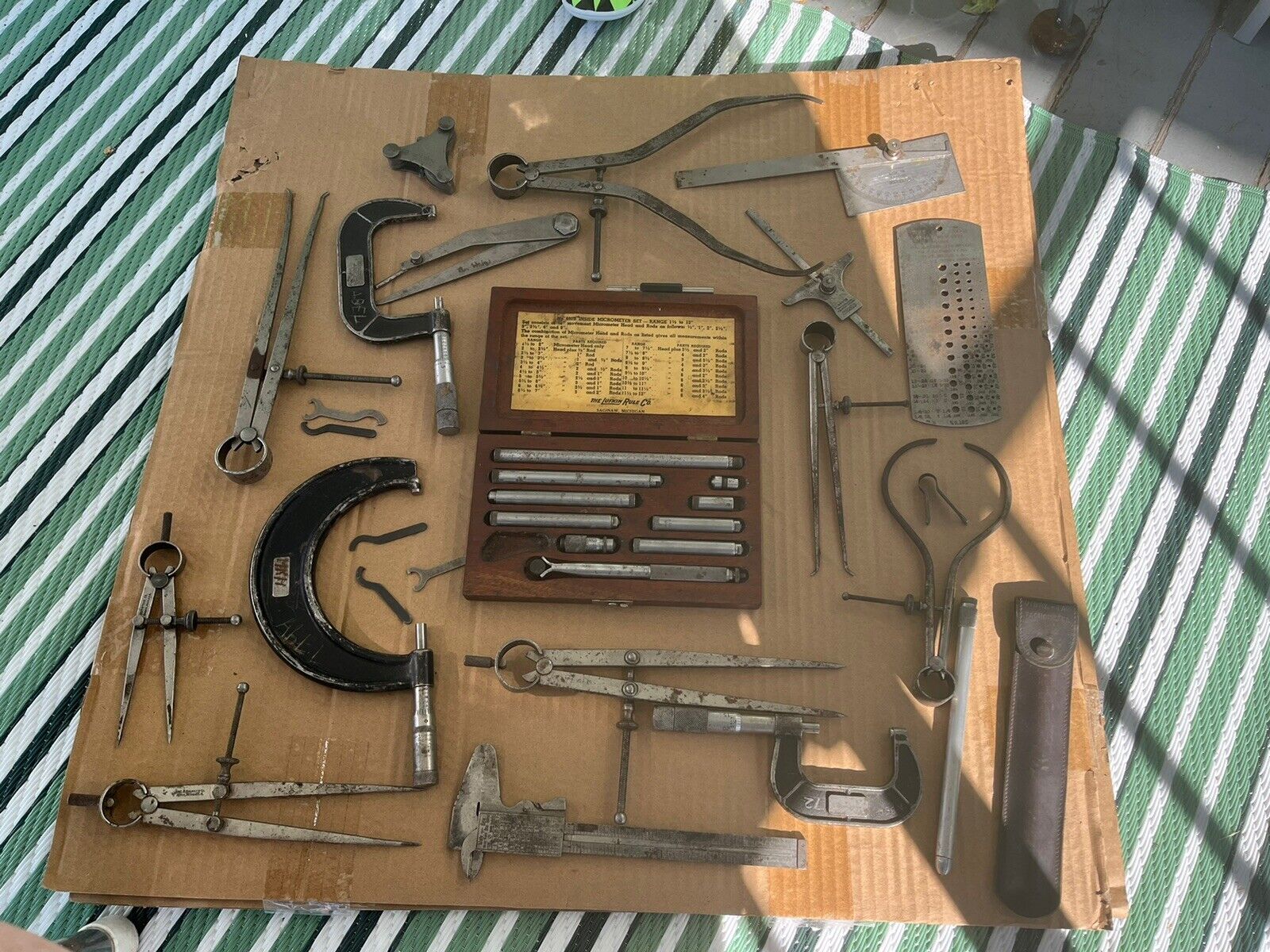 Starrett Lot Of Vintage Machinist Tools Lufkin Union