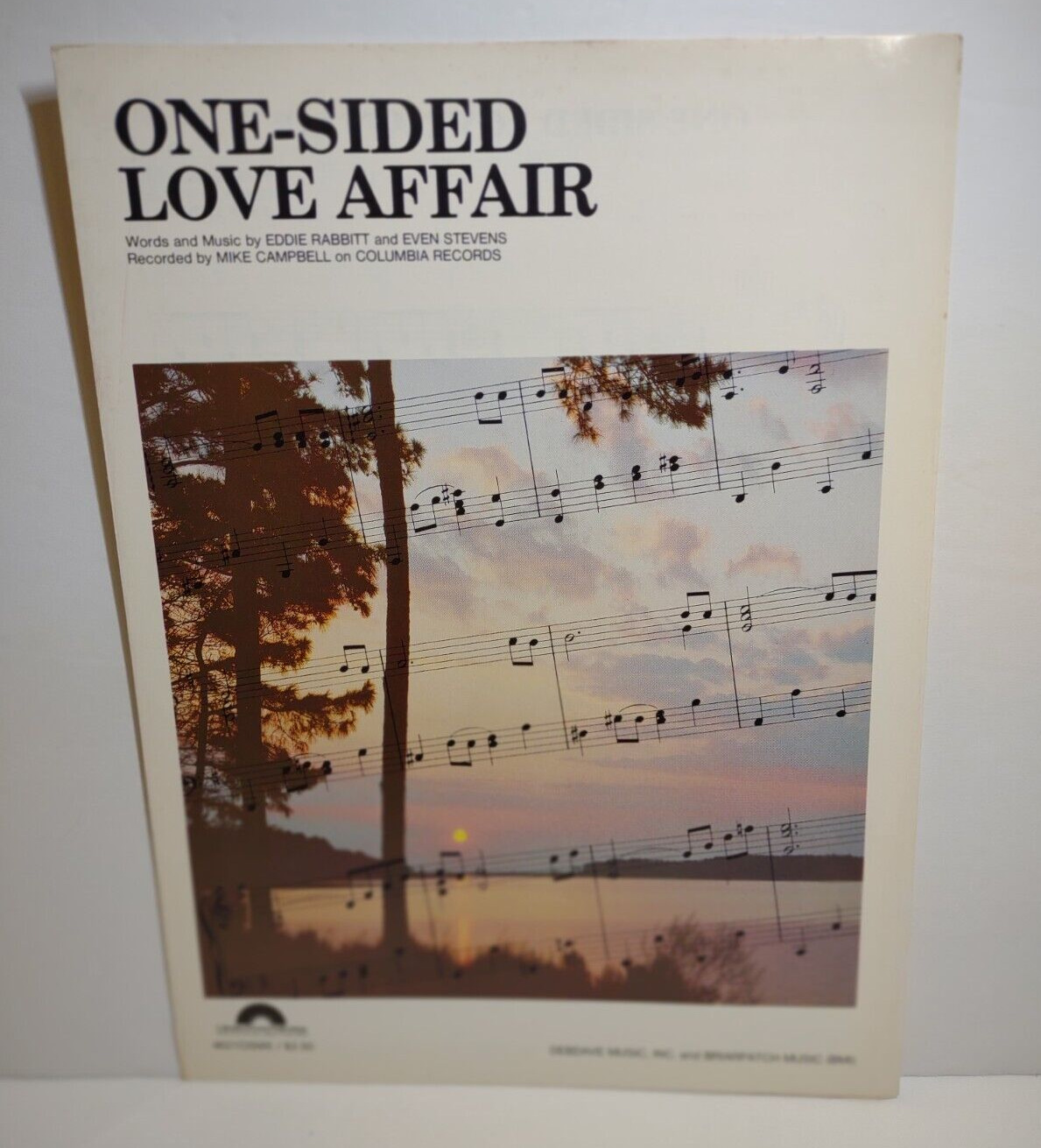 Mike Campbell Eddie Rabbit One Sided Love Affair Sheet Music 1983 Country Music