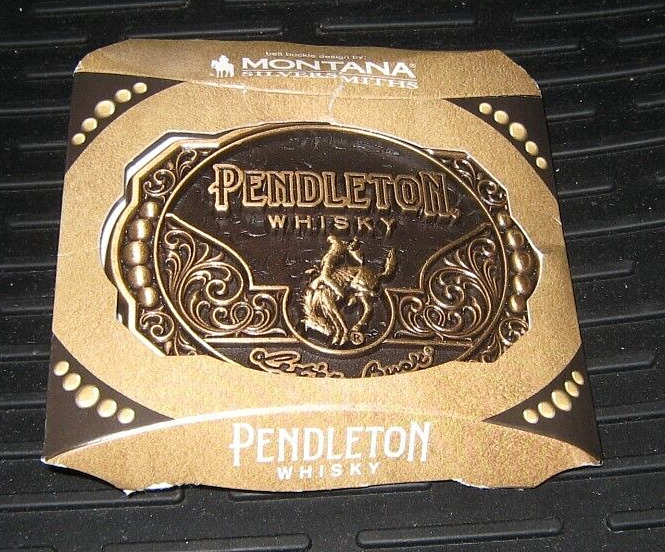 Pendleton Whisky Belt Buckle by Montana Silversmiths Limited Edition - New open
