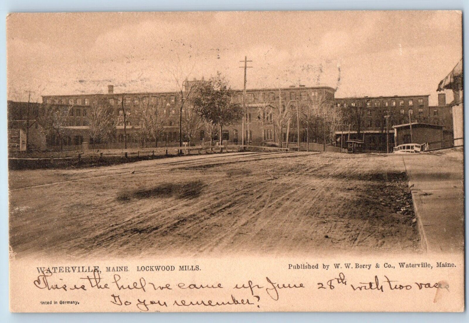 Waterville Maine Postcard Lockwood Mills Building View c1906 Raphael Tuck Sons