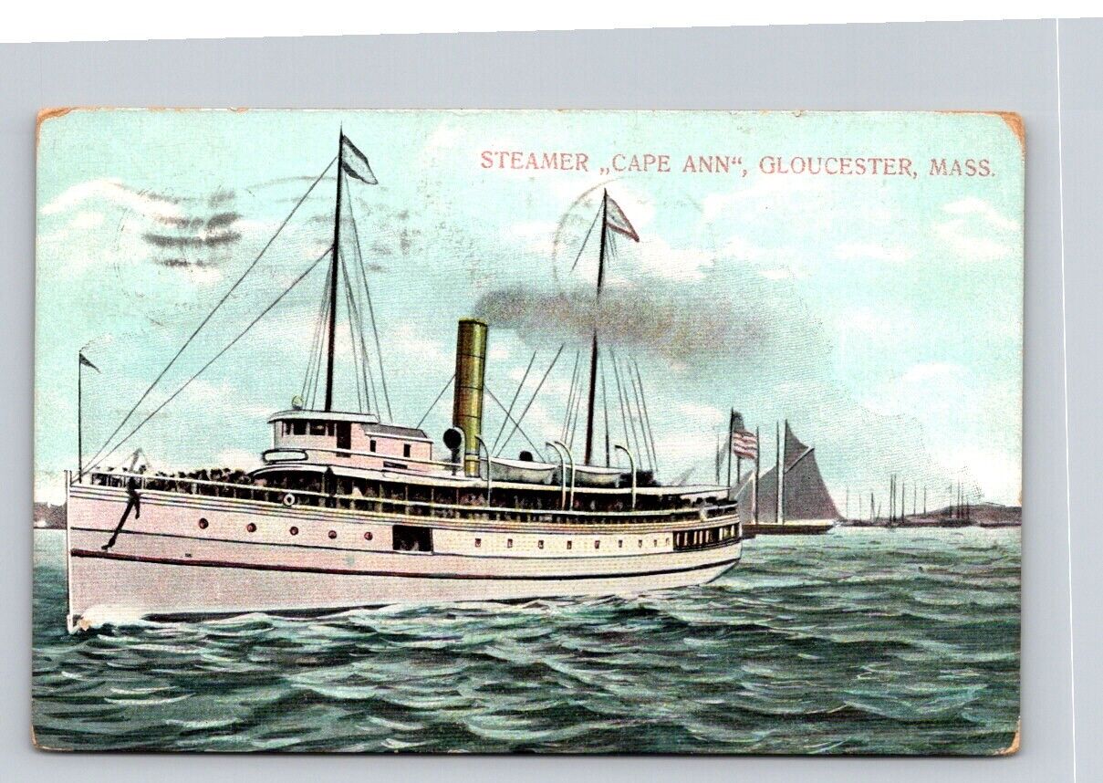 c1910 Steamer Cape Ann Gloucester Massachusetts P113A