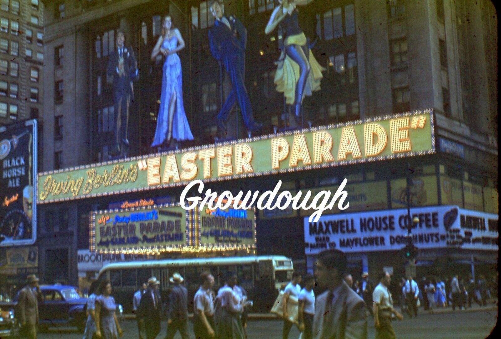 Original Slide Irving Berlin Easter Parade Marquis NYC 1948 Kodachrome 
