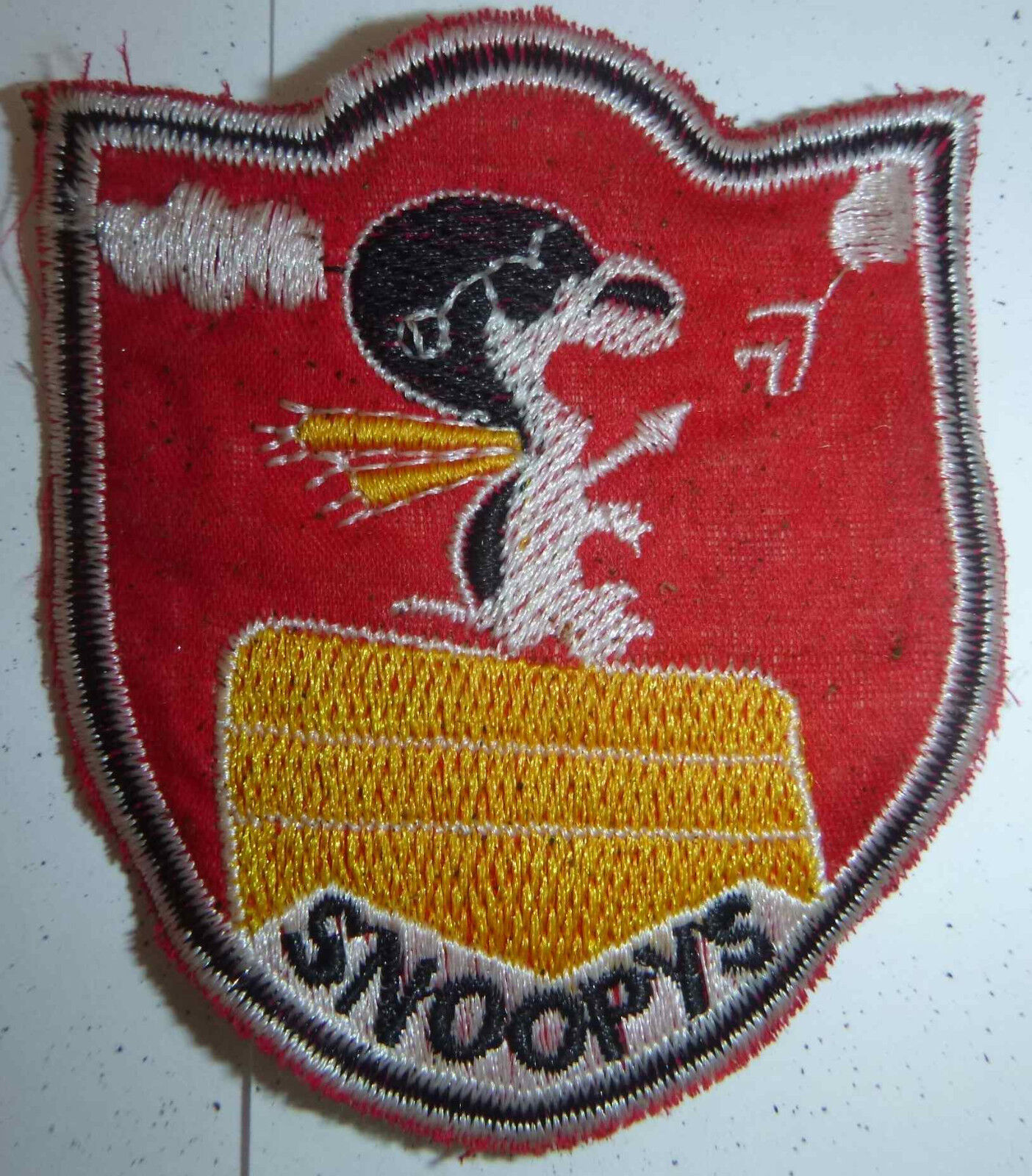 SNOOPY OPS PATCH - US AIR FORCE - 20th TASS - KHE SANH, HUE - Vietnam War - W127