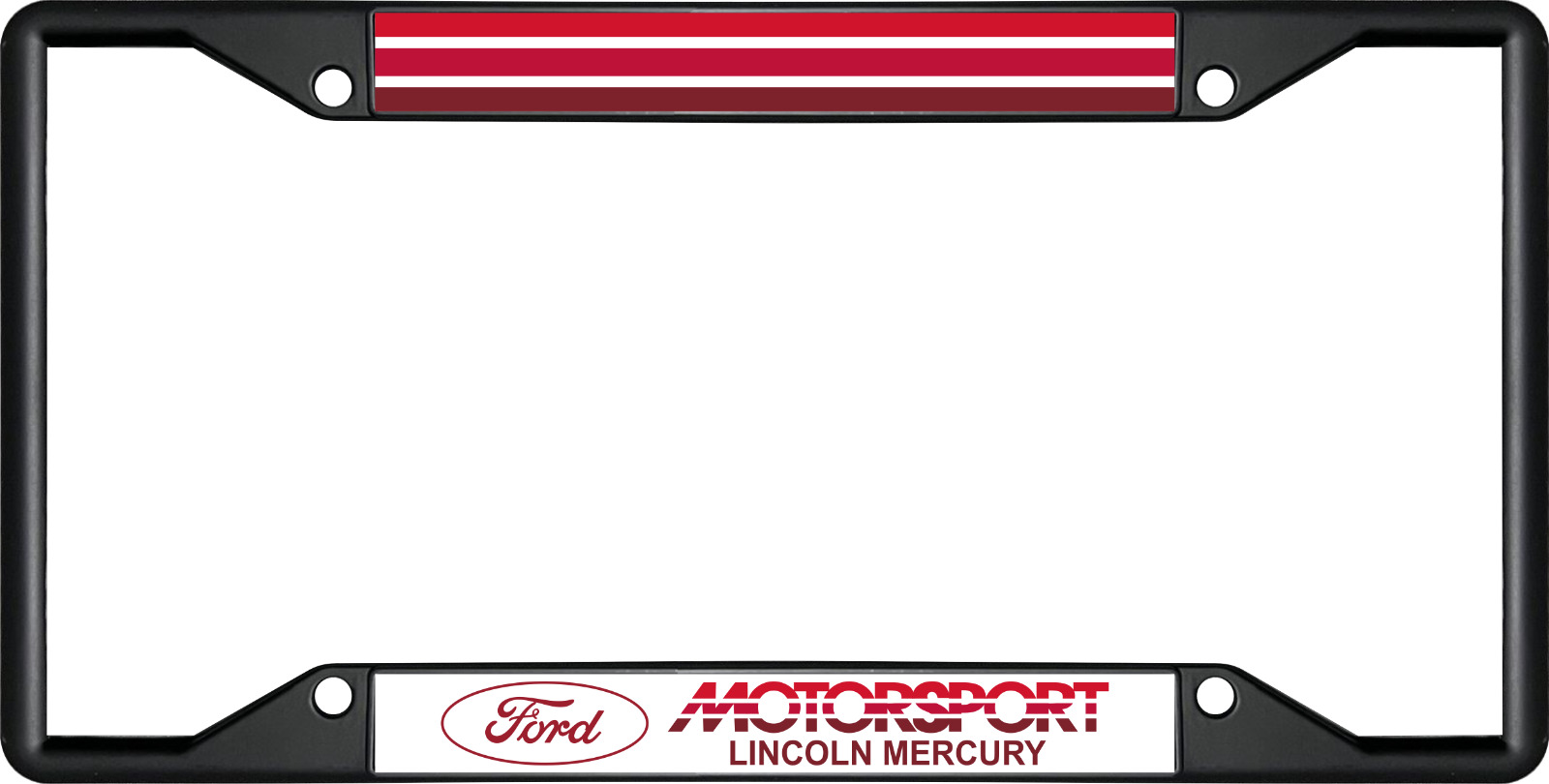 Ford Motorsport Lincoln Mercury Black License Plate Frame