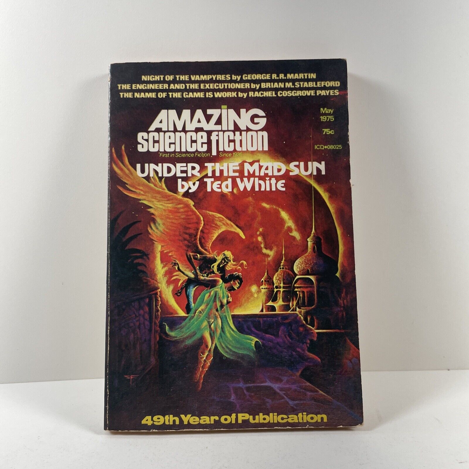 Amazing Science Fiction May 1975 George Martin, Ted White Under The Mad Sun VTG