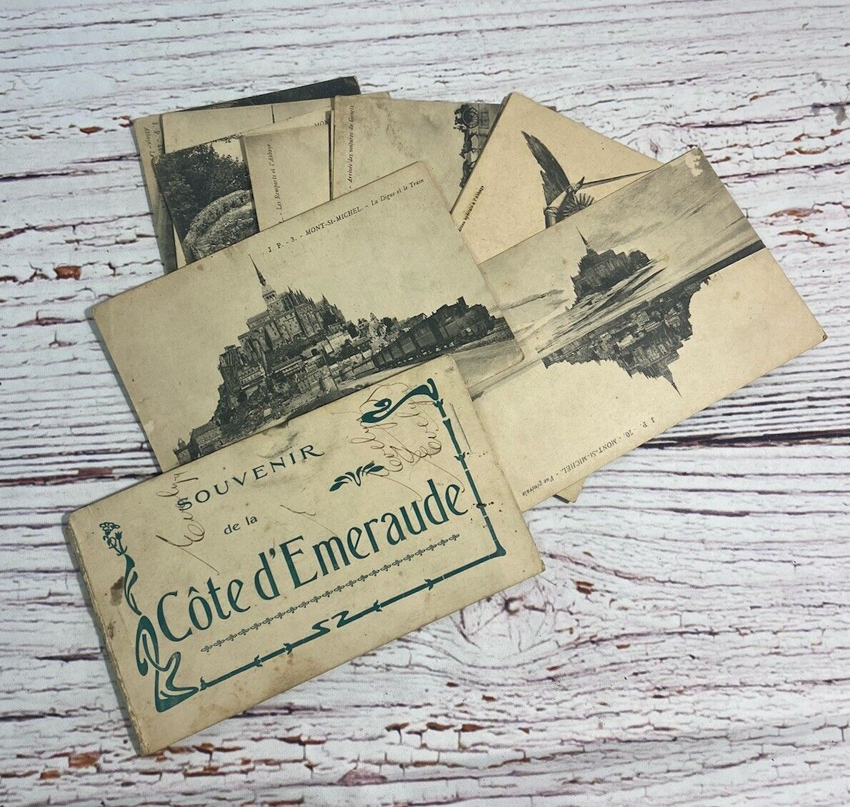 Vintage Postcards 11 Cards-France Cote d'Emeraude Mont St Michel Louviers