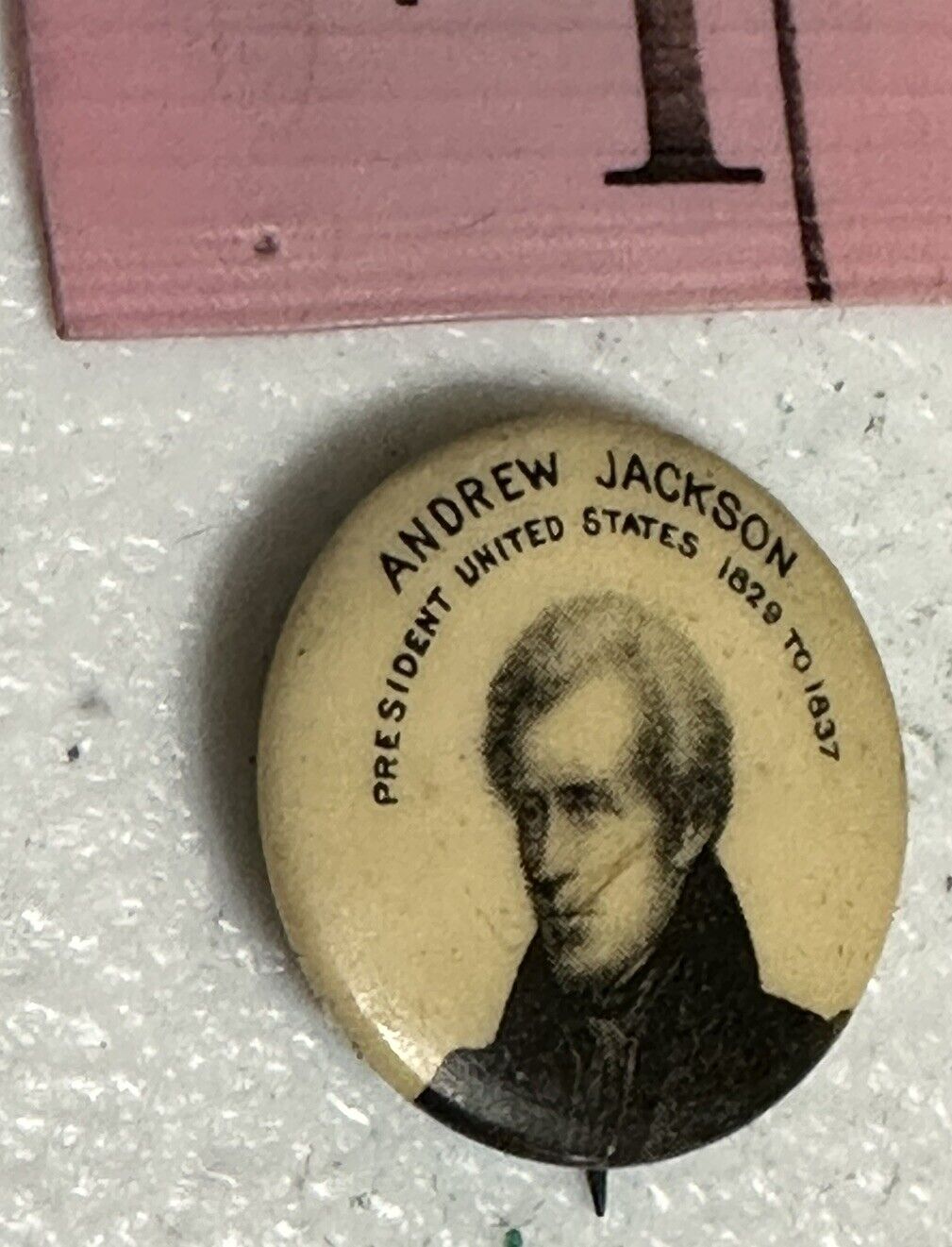 1890\'s Andrew Jackson President Set Whitehead & Hoag Pinback Button Antique Pin