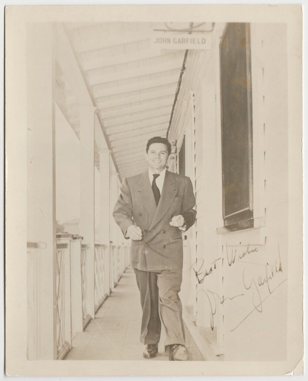 John Garfield vintage 1940s era 5 X 6-1/8 Glossy Fan Photo - Film Star