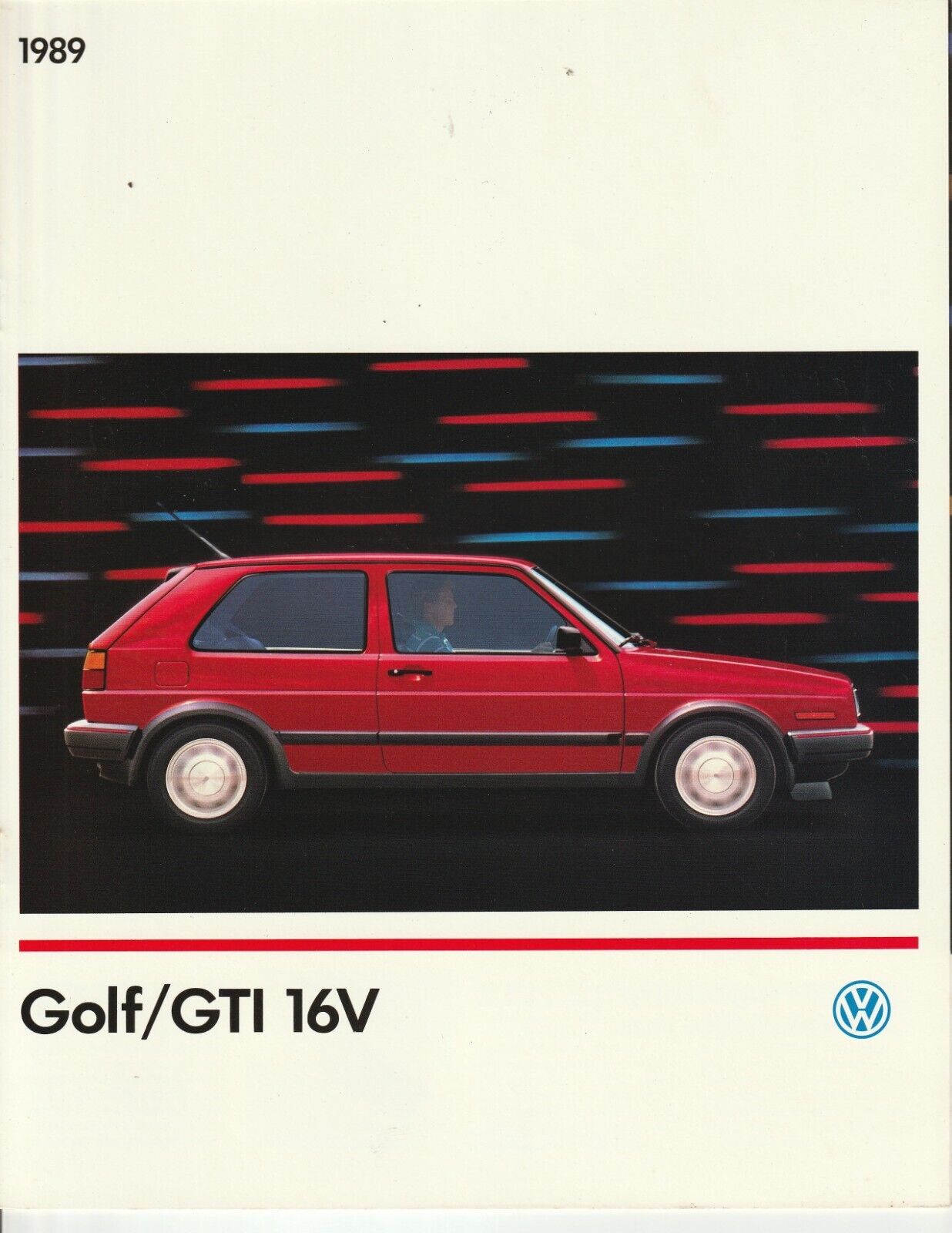 1989 VW Volkswagen Golf GTI 16V Dealer Sales Brochure Original