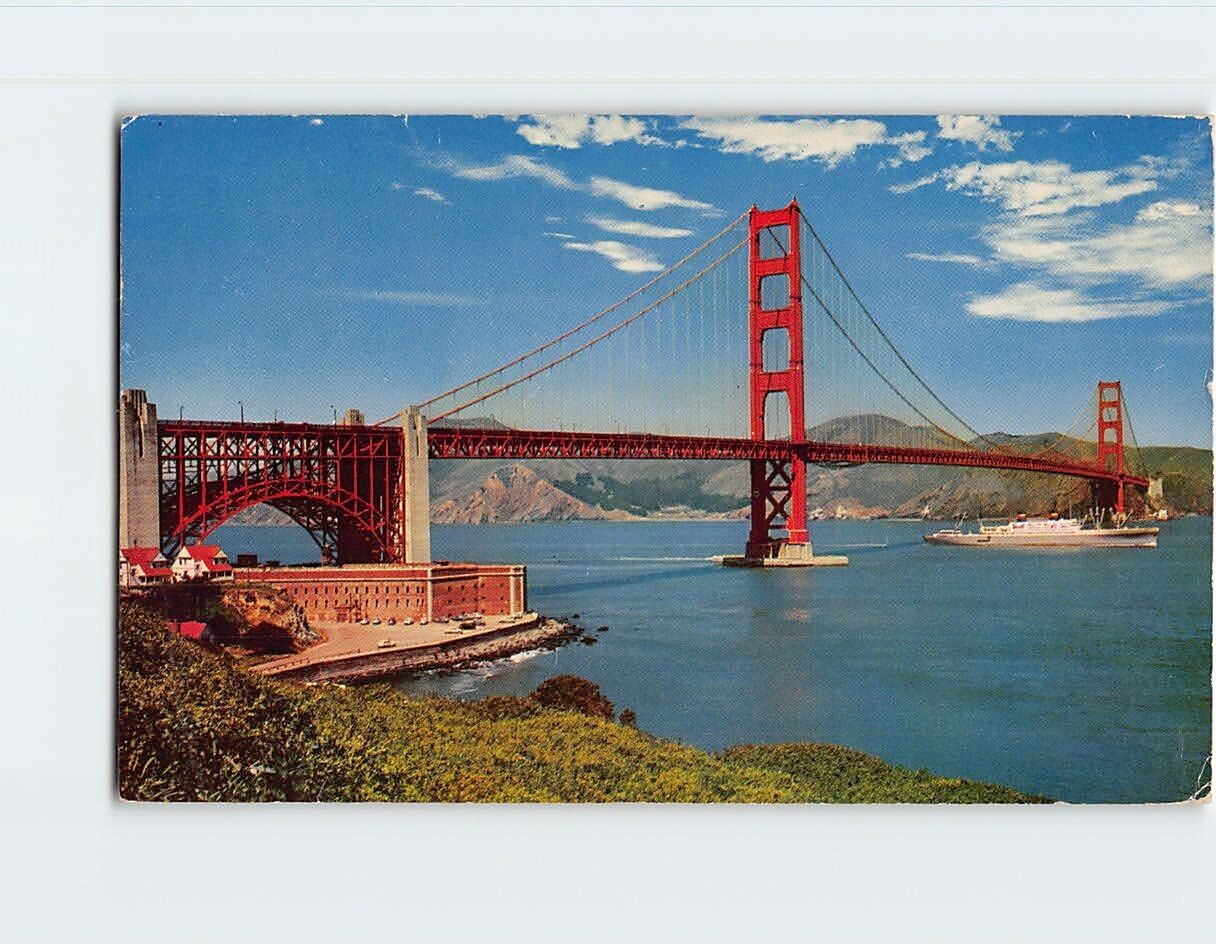 Postcard Golden Gate Bridge San Francisco California USA