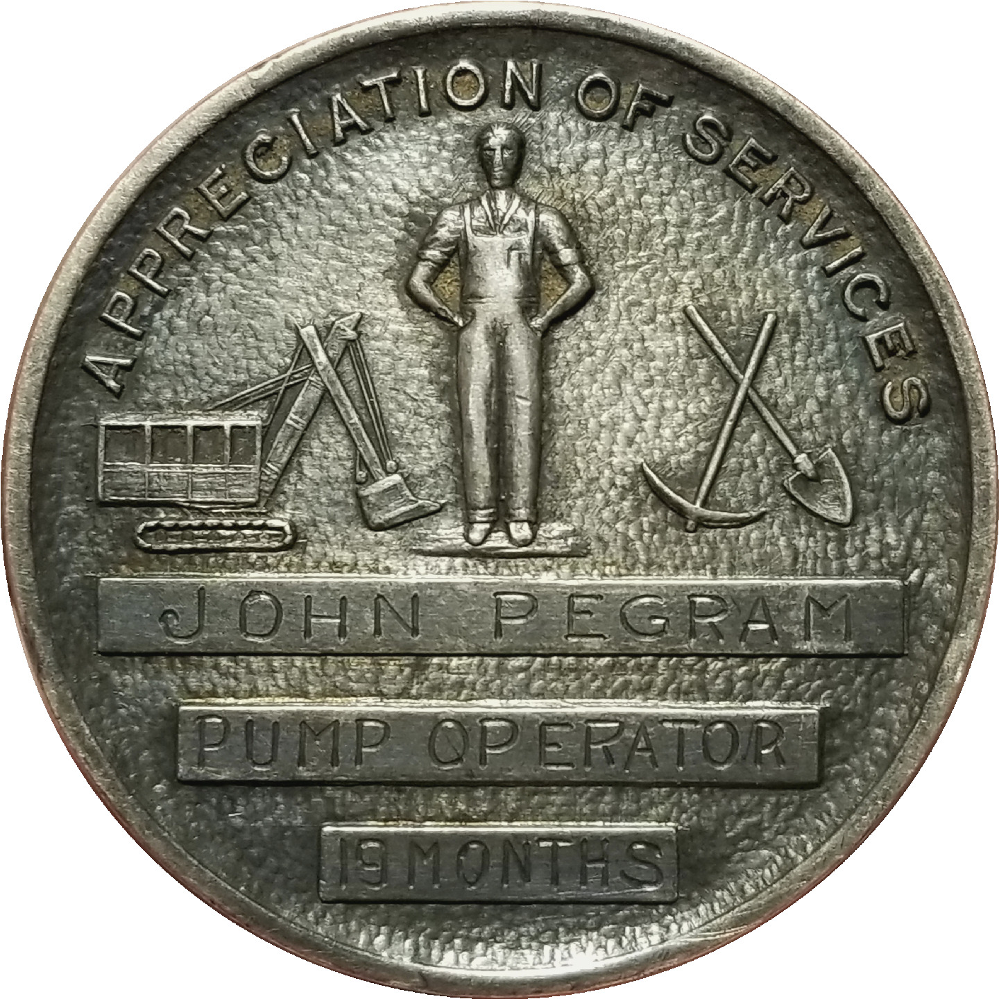 Vtg PARDEE DAM & SPILLWAY 1927 1929 ATKINSON CONSTRUCTION CO. Silver Award Medal