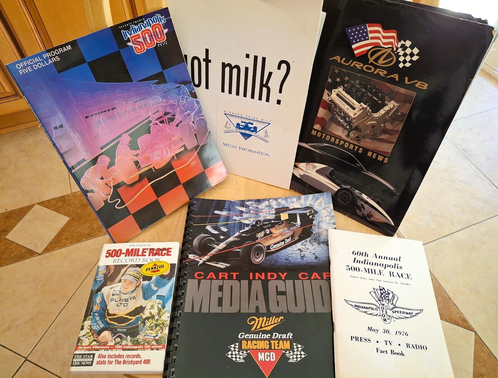 INDY500 Lot #2 1997 Oldsmobile Press Kit 1990 Program Miller Press Kit Guerrero