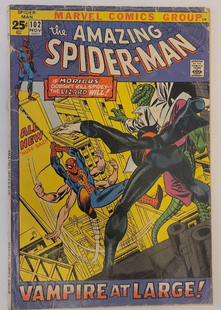 AMAZING SPIDER-MAN #102 VAMPIRE AT LARGE 1971