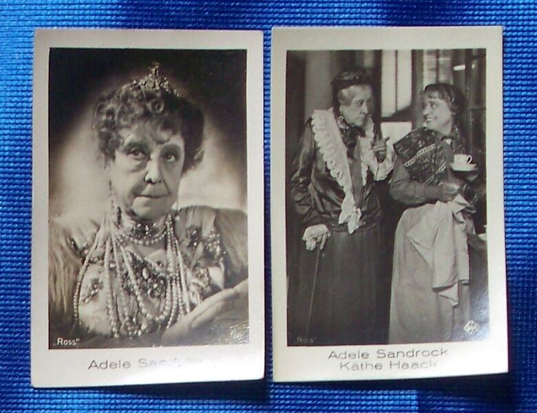 Adele Sandrock 1933 Ramses Film Star Cigarette Cards Lot of 2
