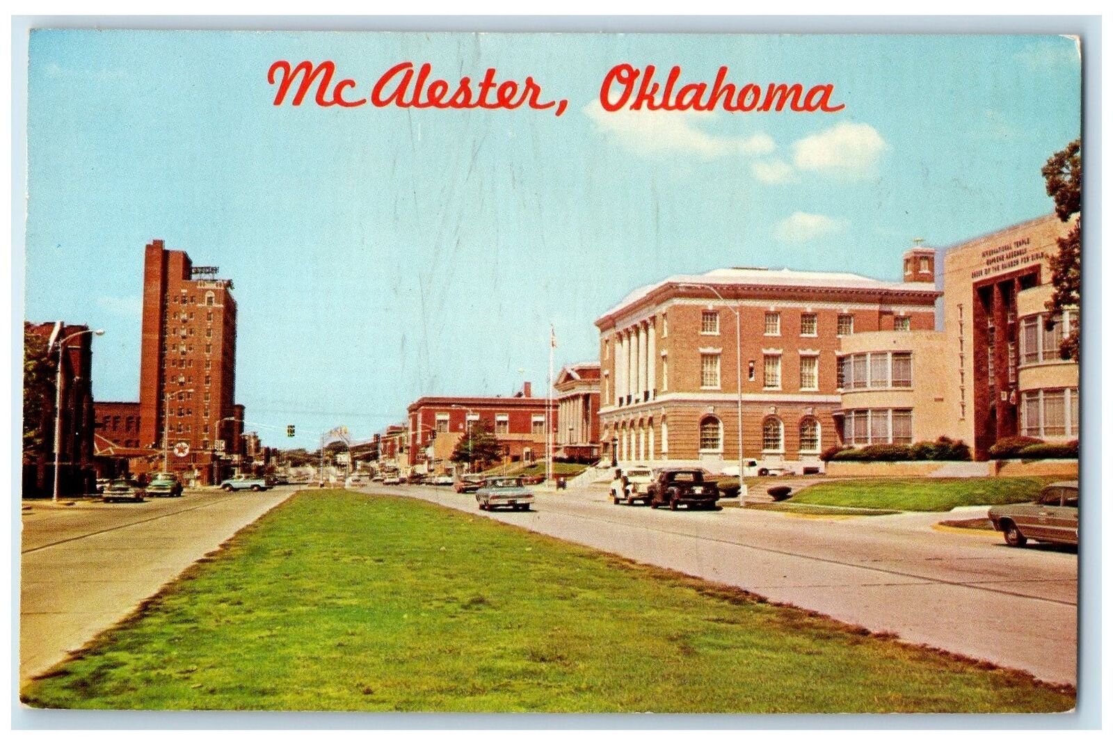 c1960's Home Of International Temple McAlester Oklahoma OK Unposted Postcard