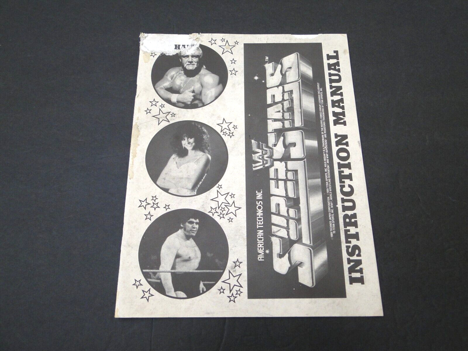 Vintage 1989 WWF Superstars Arcade Instruction Manual (Please Read Description)