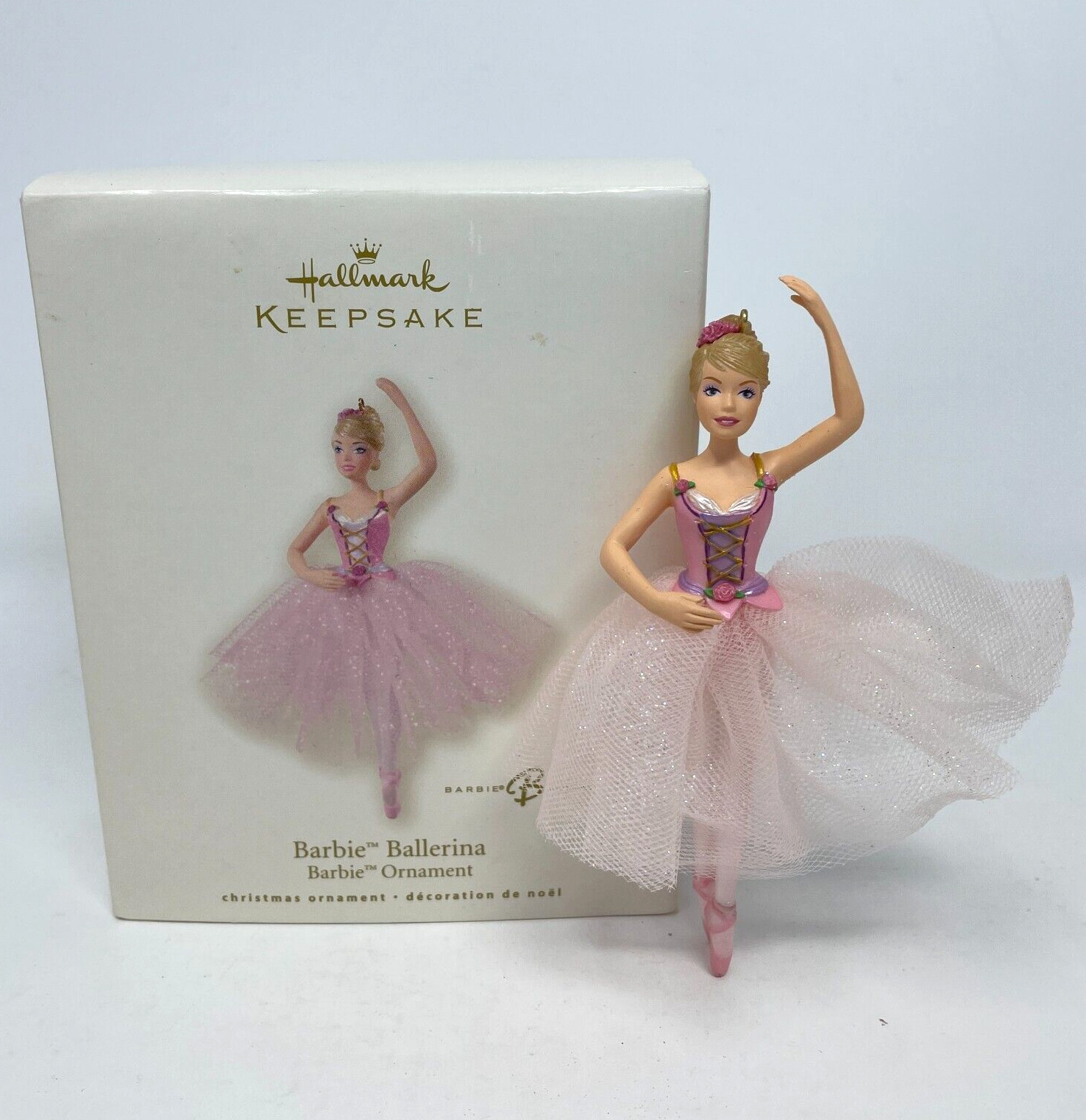 Hallmark 2008 Keepsake Barbie Ballerina Ornament Pink Tulle Skirt En Pointe IOB