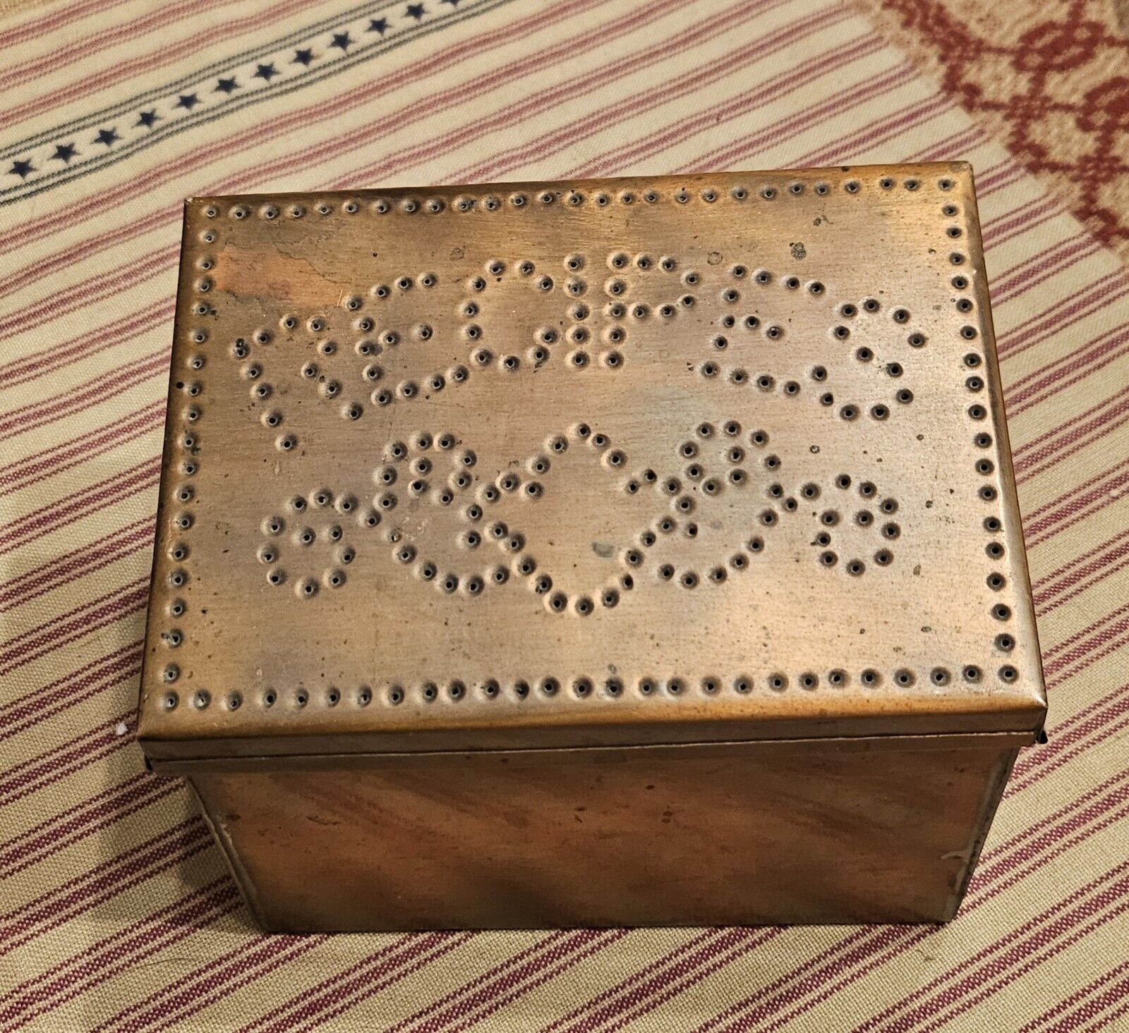 Pfaltzgraff Punched Copper Recipe Box 