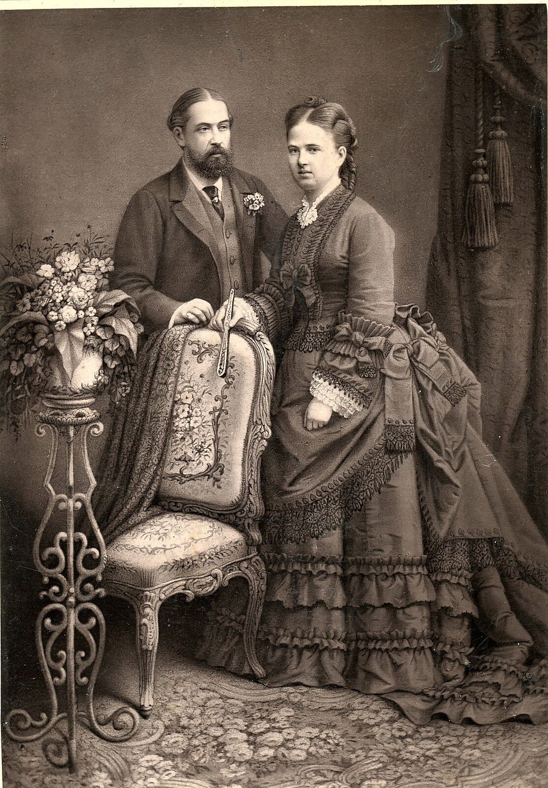 Duke and Duchess of Edinburgh, Royalty, Vintage Historic Photo, United Kingdom