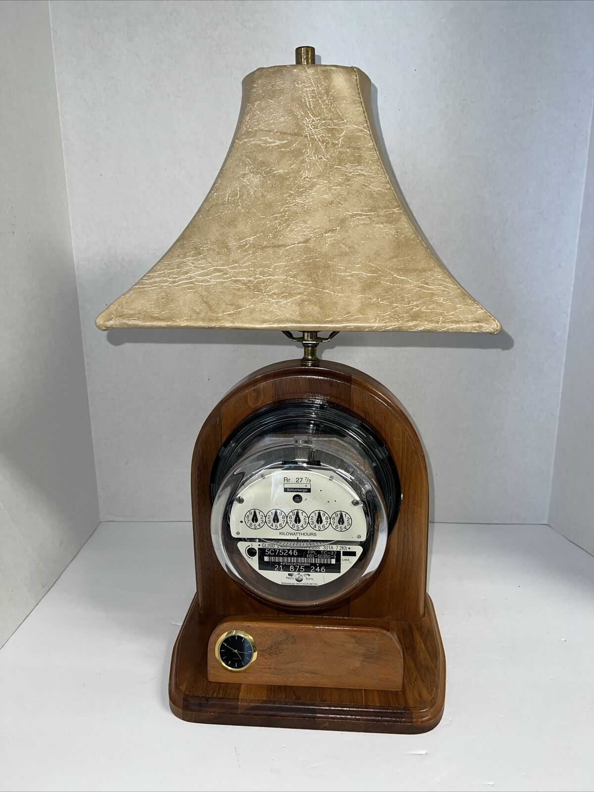 Antique Electric Meter Table Lamp Steampunk Rare Vintage