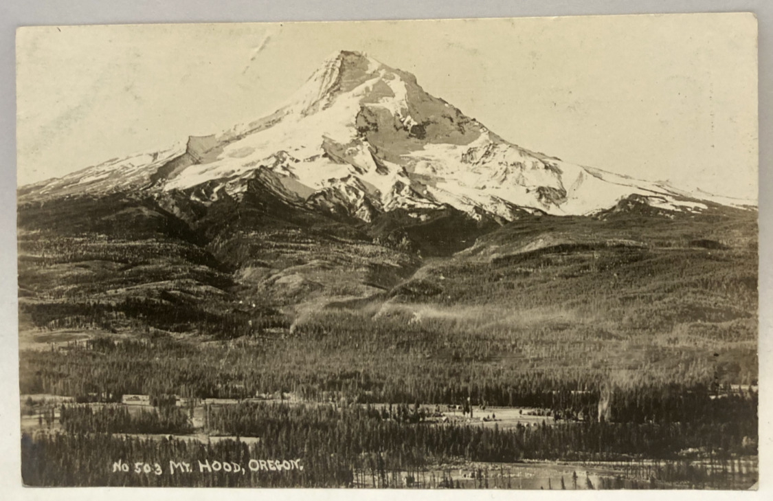 RPPC Mt. Hood, Oregon OR Vintage Real Photo Postcard