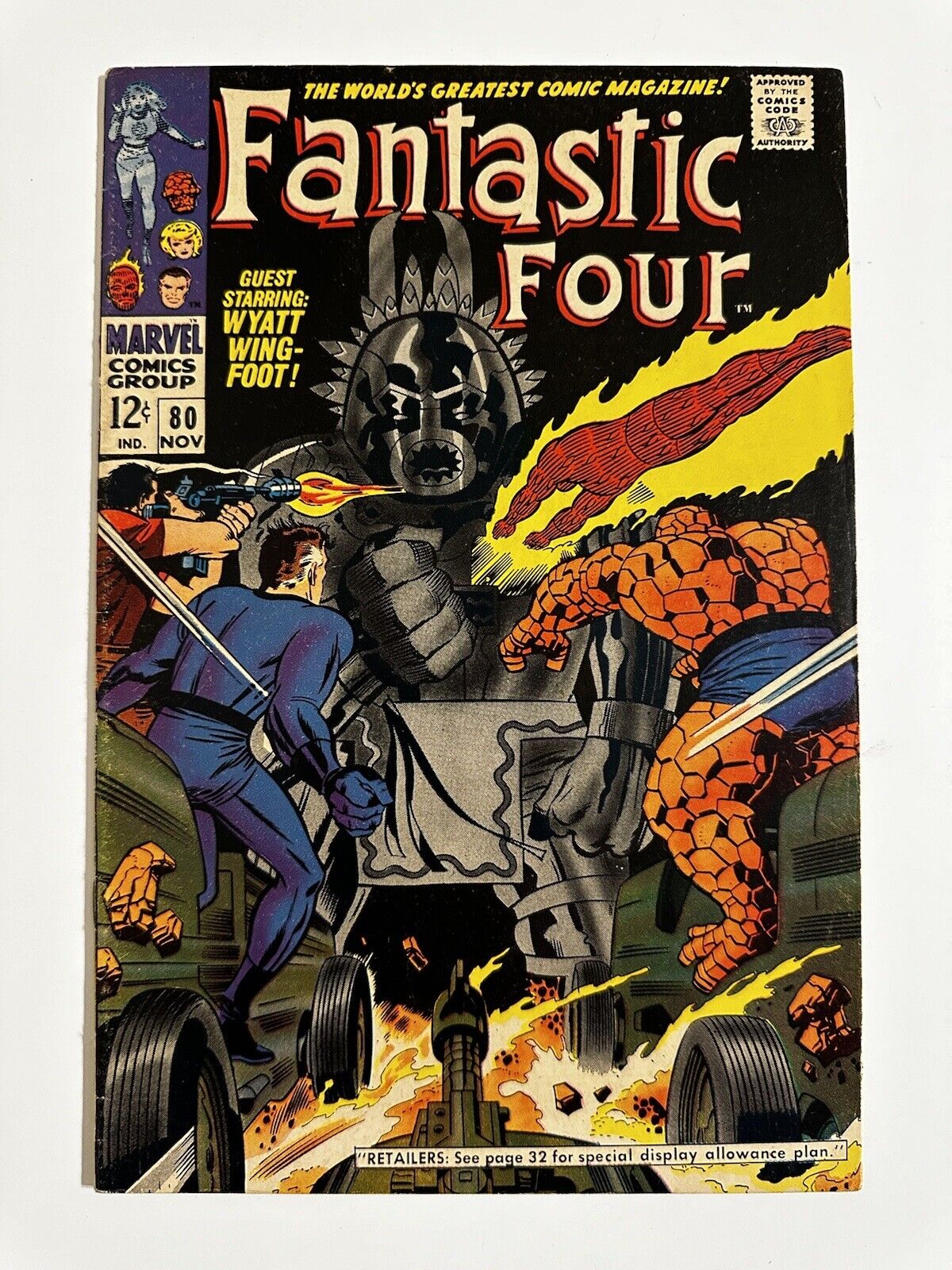 Fantastic Four #80 1st Appearance Living Totem Marvel 1968