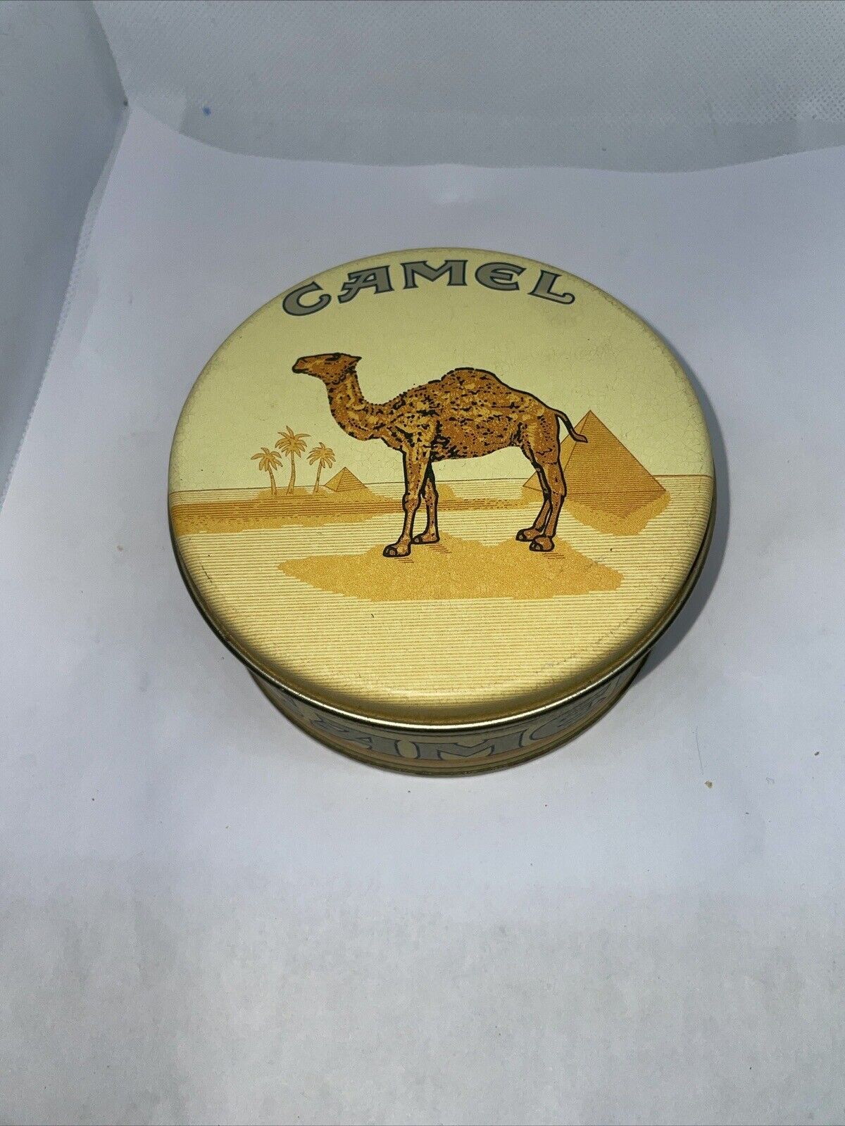 Vintage Camel Cigarettes Round Metal Tin 1994 Tobacco Advertising Promotional 
