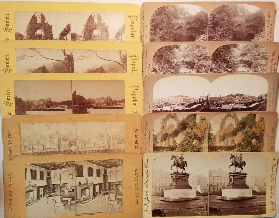 SCOTLAND ~ LOT of 10 Antique Stereoview Cards ~ 1880's & 1890's
