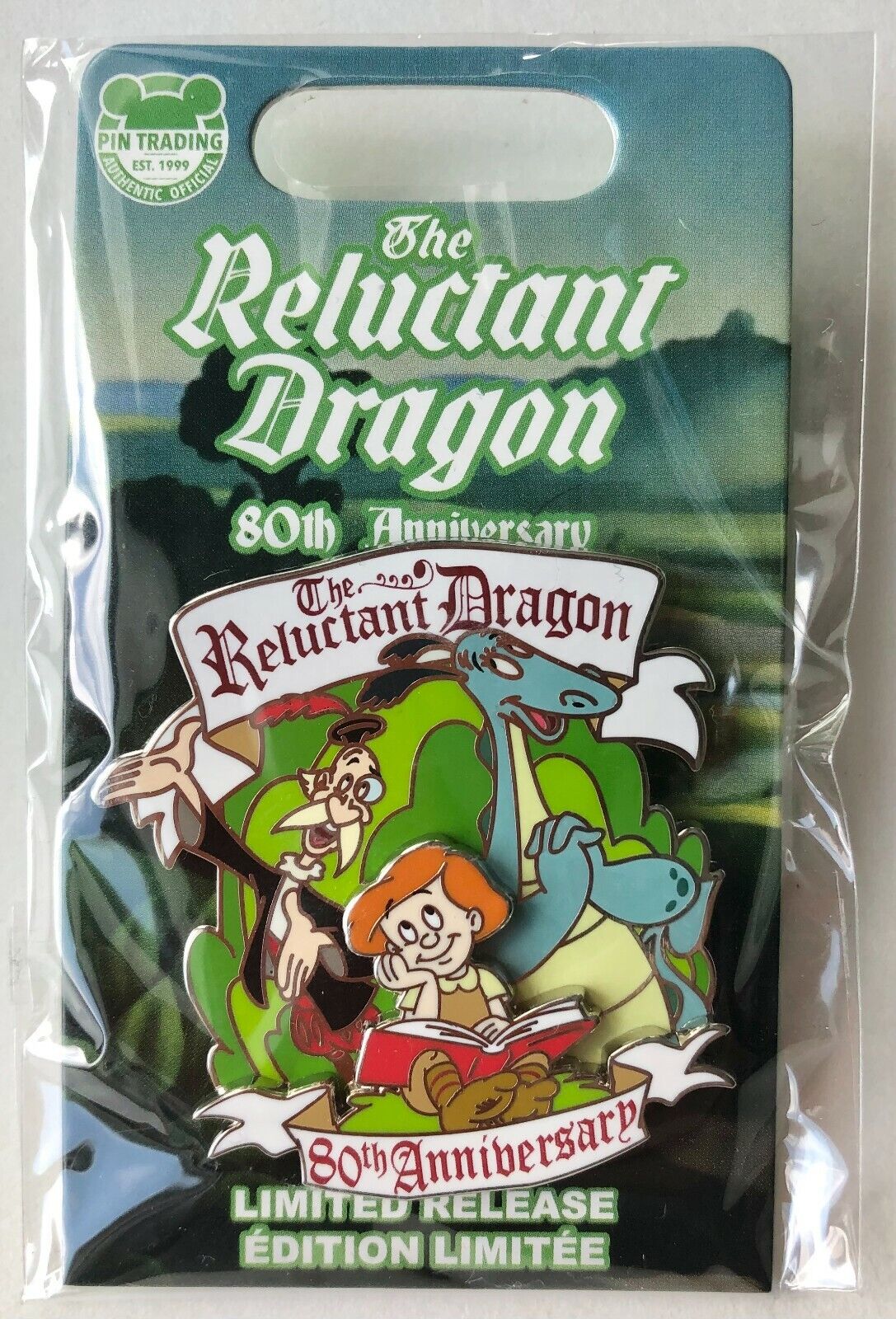 Disney 2021 The Reluctant Dragon 80th Anniversary Limited Release Pin New