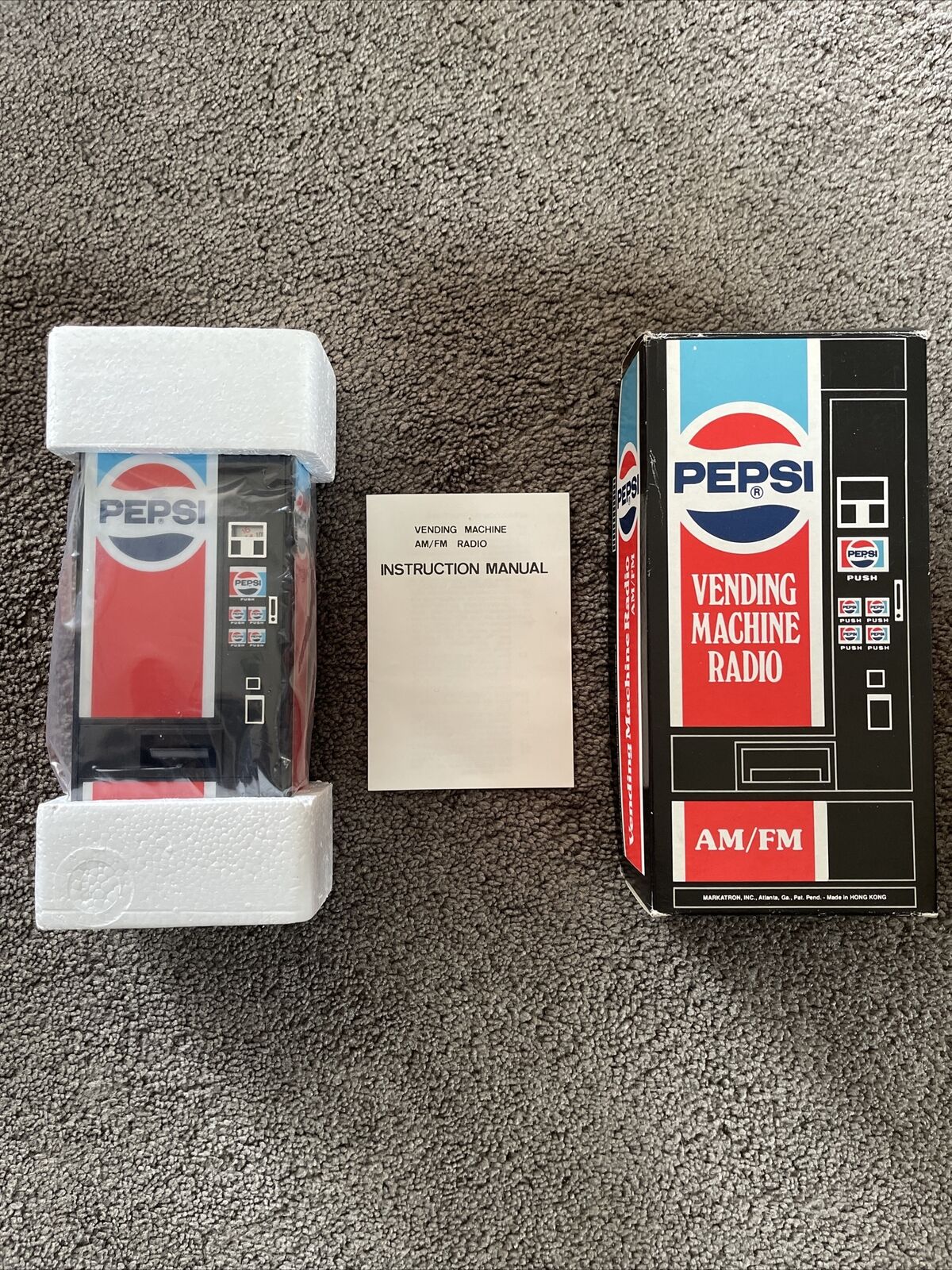 1980s Vintage Pepsi Vending Machine AM/FM Radio NOS Original Box Too Never Used