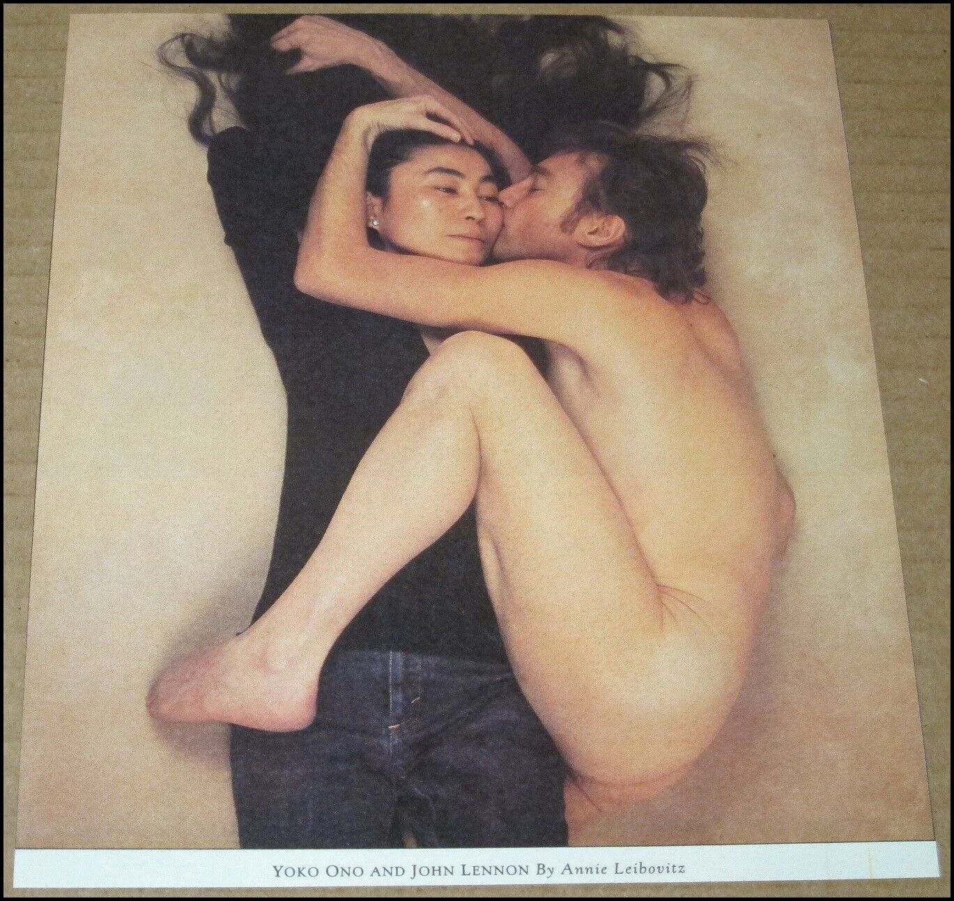 1989 Yoko Ono and John Lennon Annie Leibovitz Rolling Stone Photo Clipping 1980