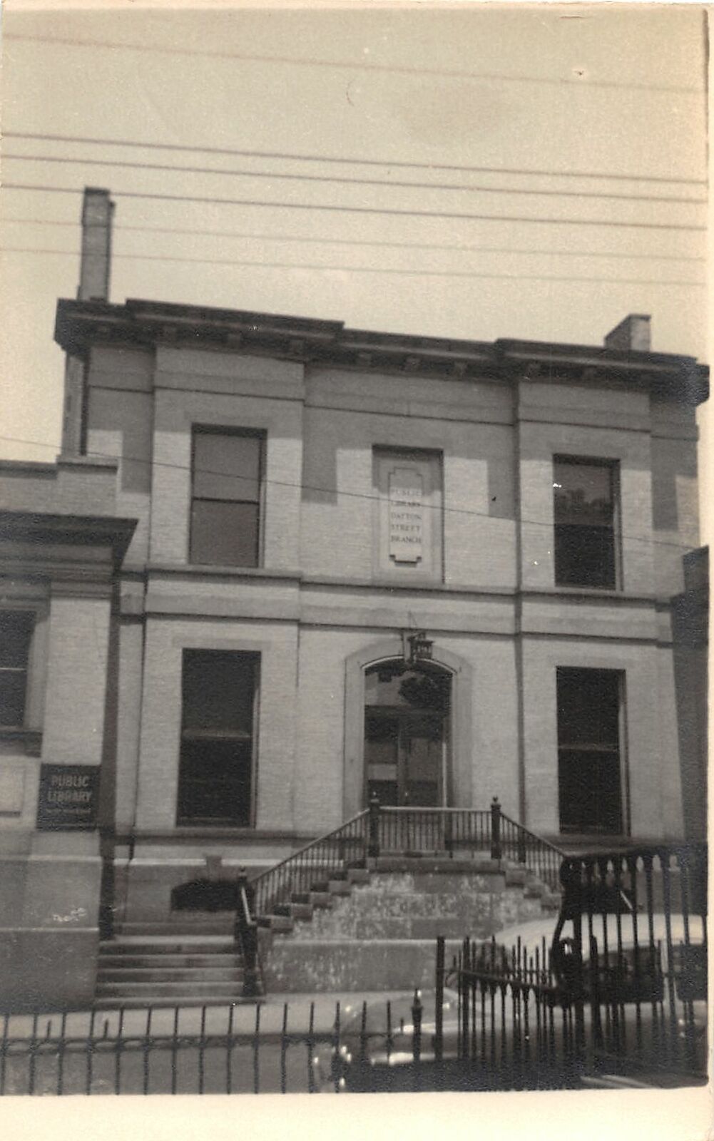 G93/ Cincinnati Ohio RPPC Postcard? c1930s Dayton St Library Building 16
