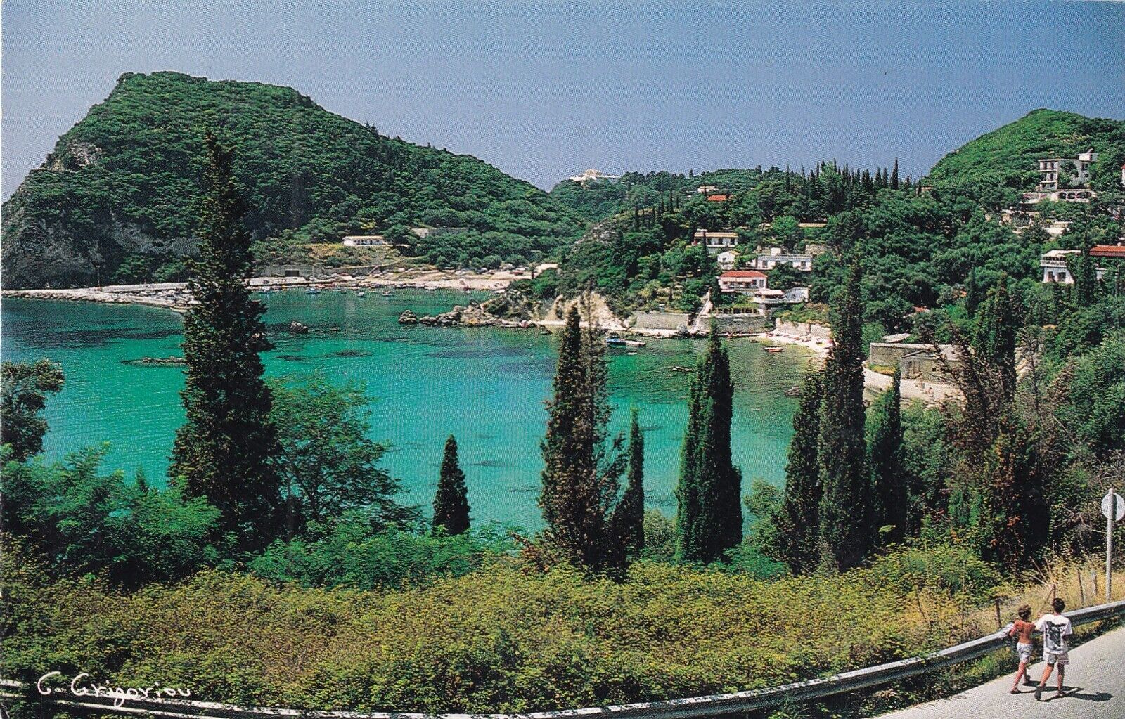 Vintage Corfu Paleokastritsa Postcard Greece\'s Beautiful Landscape Scene Ionian