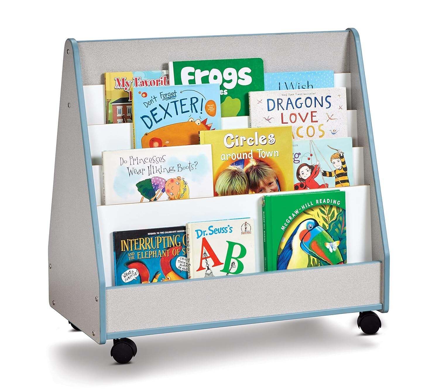 Rainbow Accents 3507JCWW131 Double Sided Pick-A-Book Stand - Mobile - Coastal Bl
